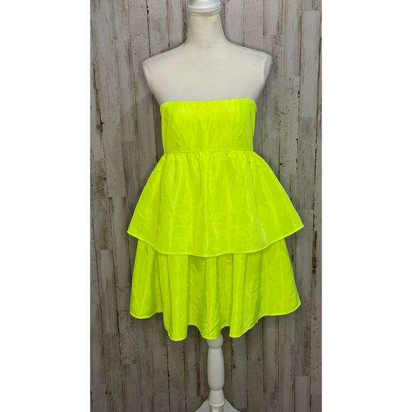 Crosby by Mollie Burch Dabney Dress Small Yellow Strapless Party Cocktail‎ - Picture 2 of 6